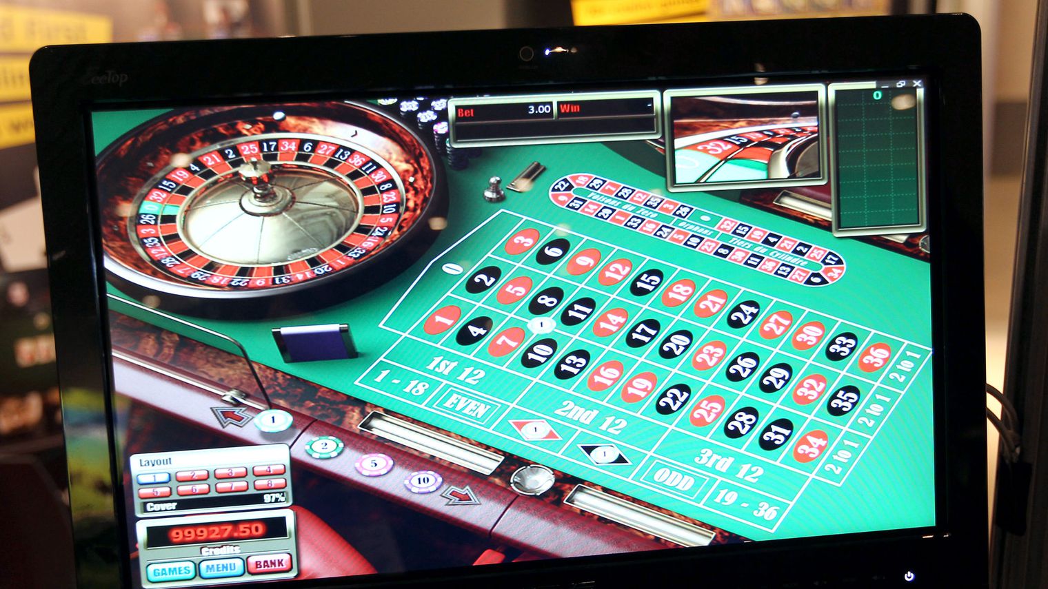 tablette jeu de roulette